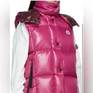 MONCLER Down Luzule Vest - Pink. Size 4, Large